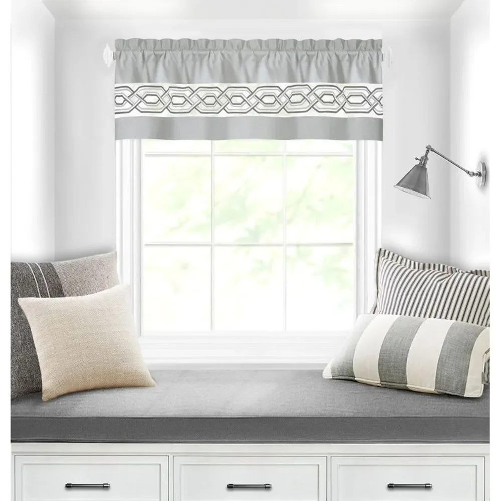 PowerSellerUSA Crisp & Clean Minimalist Two-Tone Window Curtain Set with